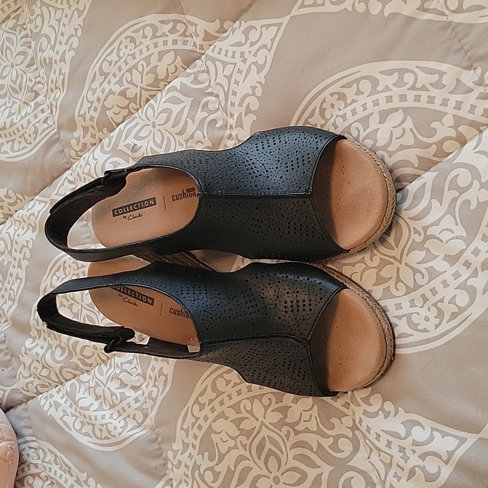 Clark's wedge shoes